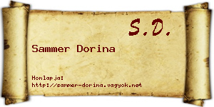 Sammer Dorina névjegykártya